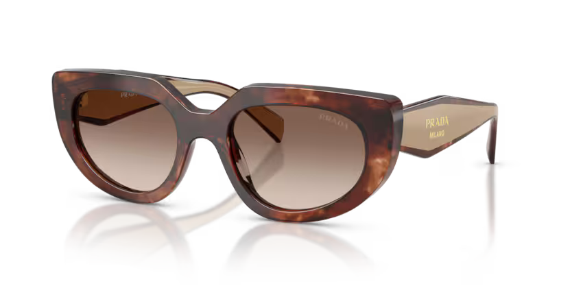 Prada 0PR D02S - Caramel tortoise, Brown gradient