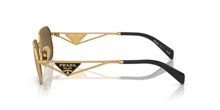 Prada 0PR_A51S - Matte gold, dark brown