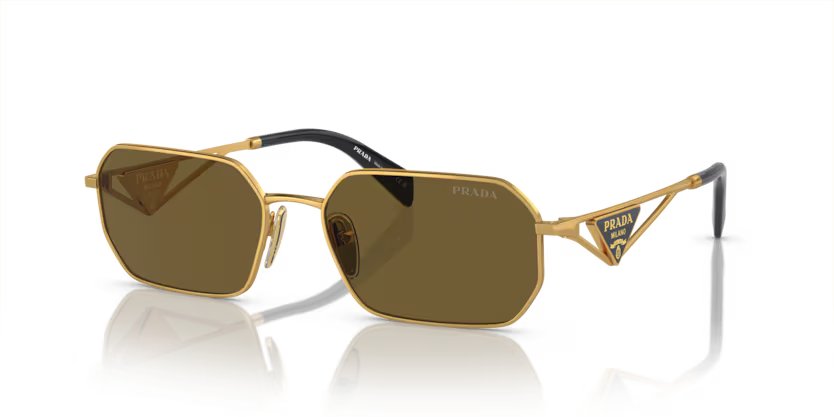 Prada 0PR_A51S - Matte gold, dark brown