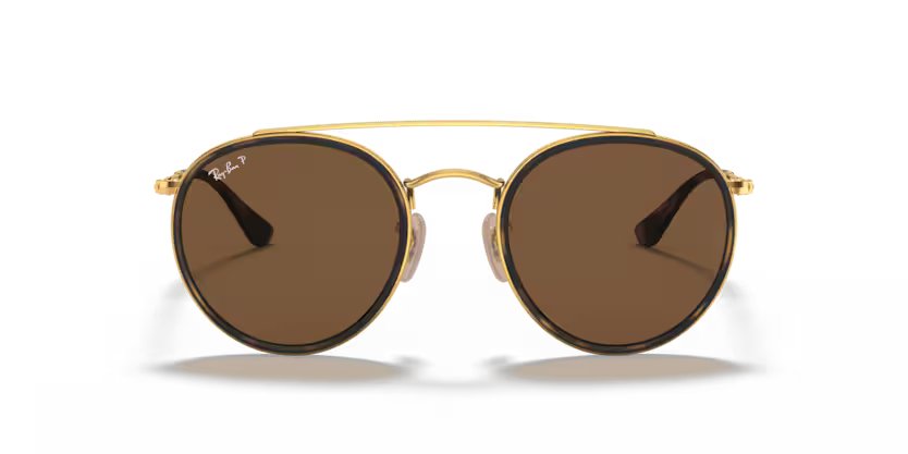Ray-Ban Round double bridge - Arista Gold, G-15 Green