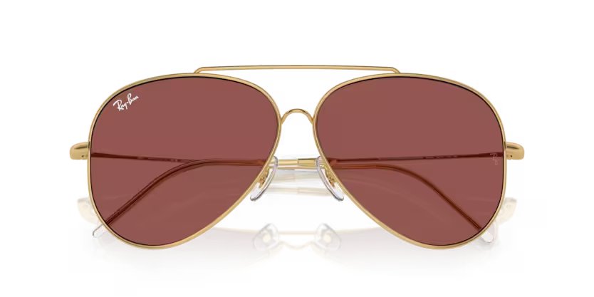 Ray-Ban Aviator Reverse - Arista gold, Dark violet