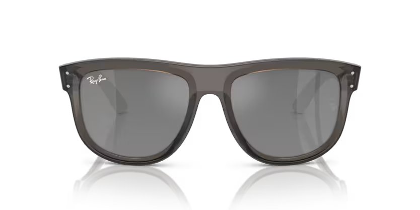 Ray-Ban Boyfriend Reverse - Transparent dark grey, Silver