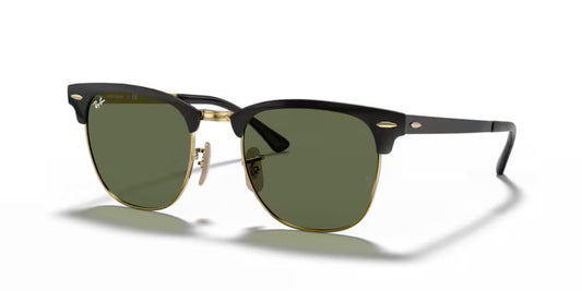Ray-Ban Clubmaster metal - Black on gold, G-15 green
