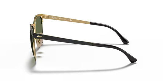 Ray-Ban Clubmaster metal - Black on gold, G-15 green