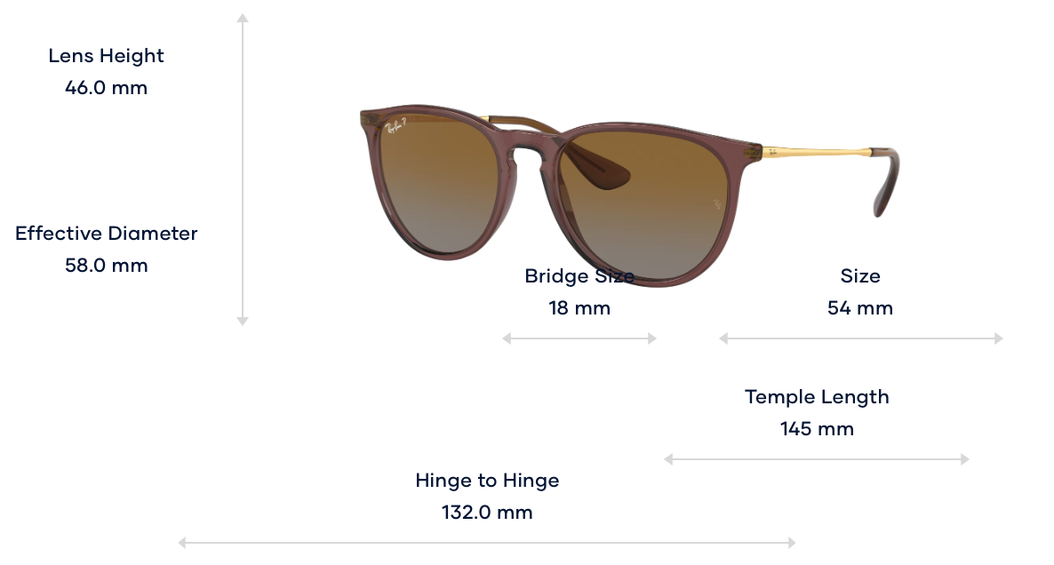 Ray-Ban Erika - Transparent dark brown, Brown gradient polarized