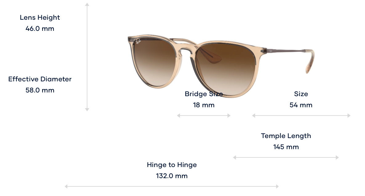 Ray-Ban Erika - Transparent brown, Brown gradient
