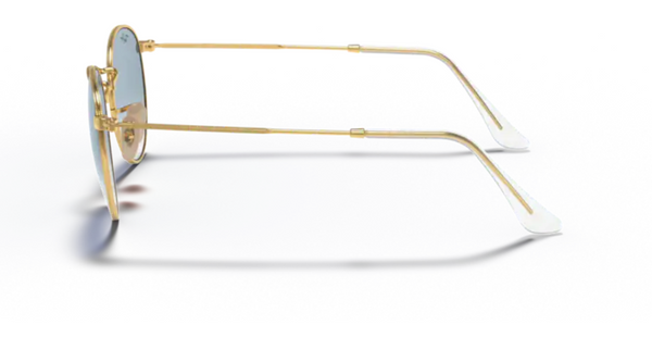Ray-Ban Round Metal - Gold, Light blue gradient