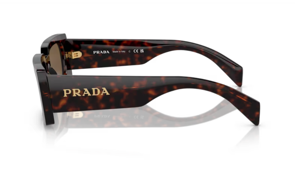 Prada 0PR A07S - Briar trotoise, Dark brown polarized