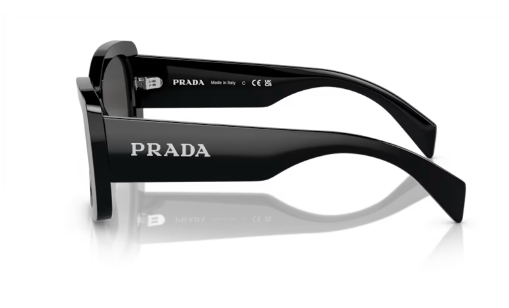 Prada 0PR A08S - Black, Dark grey
