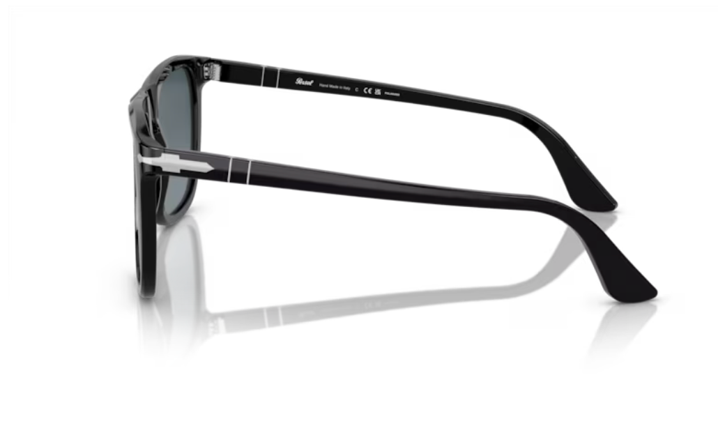 Persol 0PO3336S - Black, Light blue gradient dark blue polarized