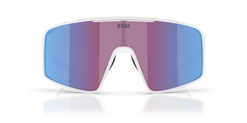 Bliz P001 - Matte White, Rose/violet mirror blue