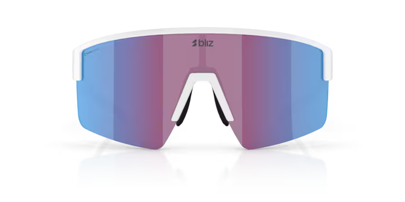 Bliz P004 - Matte white, Rose/violet mirror blue