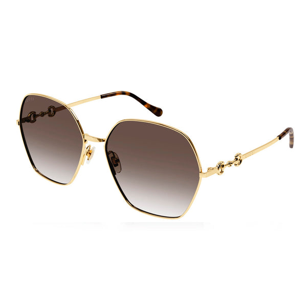 Gucci - Gold front, Brown lens