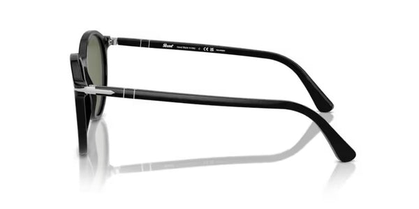 Persol 0PO3350S - Black, Polar green polarized