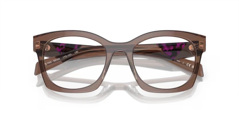 Prada 0PR A05V, Transparent brown
