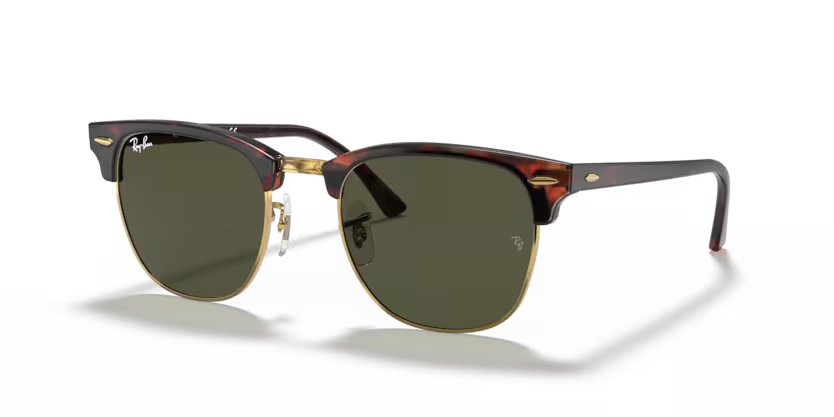 Ray-Ban Clubmaster - Tortoise on gold, G-15 green