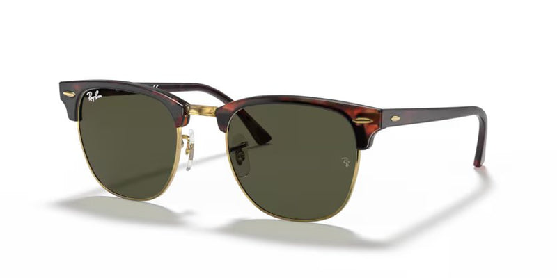 Ray-Ban Clubmaster - Tortoise on gold, Green