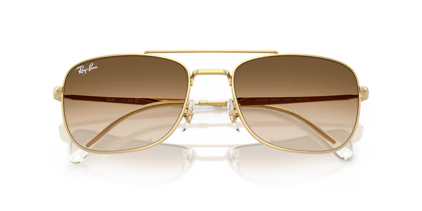 Ray-Ban 0RB3755 - Arista gold, Clear gradient brown