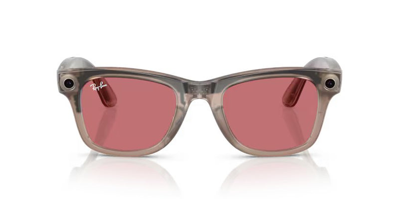 Ray-Ban Meta Wayfarer (smart glasses) - Warm Stone/Watermelon Red Photochromic