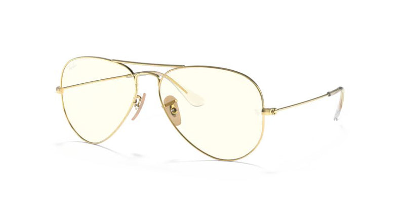 Ray-Ban Aviator large metal - Arista gold, Clear grey