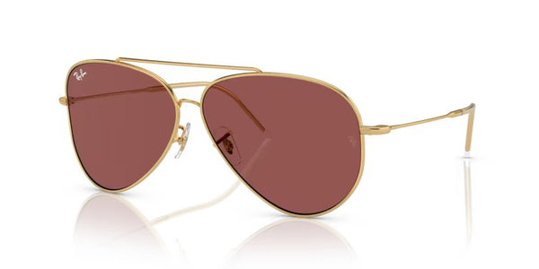 Ray-Ban Aviator Reverse - Arista gold, Dark violet