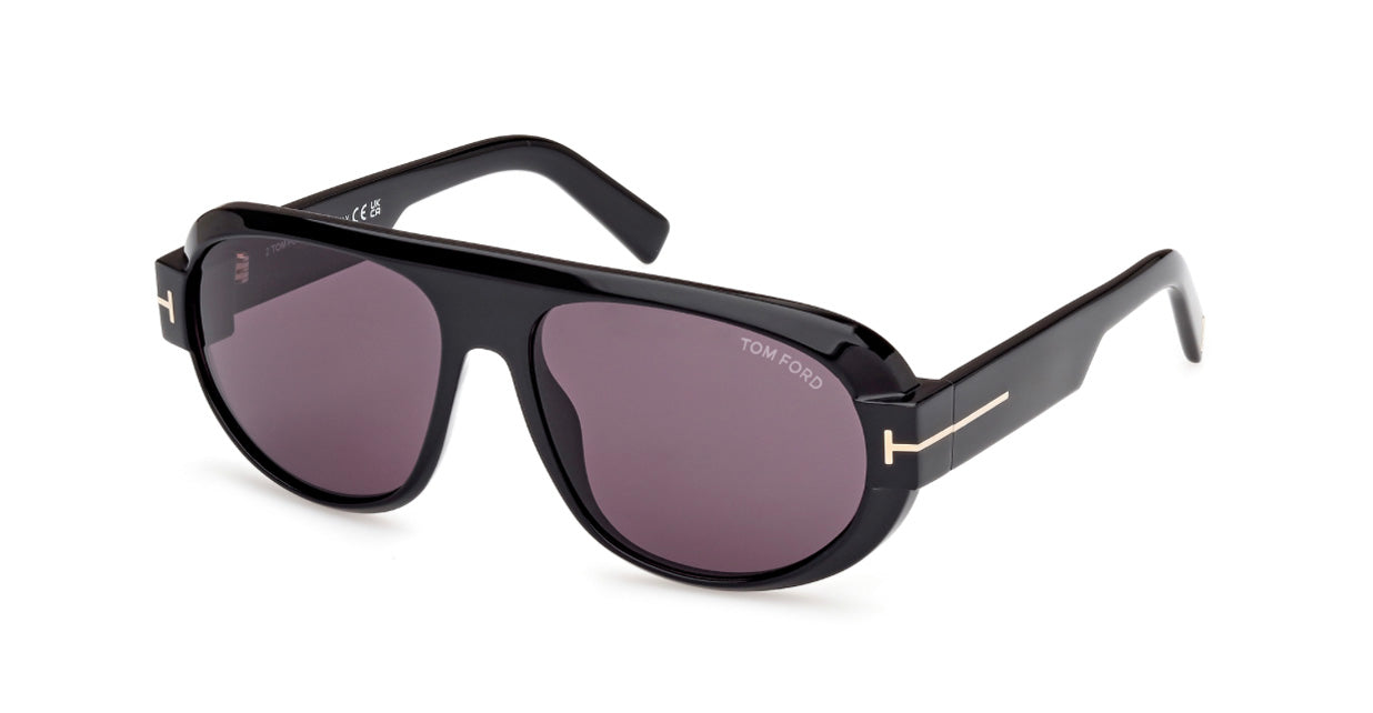 Tom Ford Blake TF 1102 - Shiny Black, Smoke