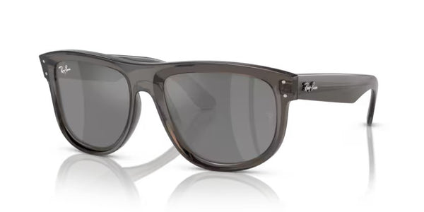 Ray-Ban Boyfriend Reverse - Transparent dark grey, Silver