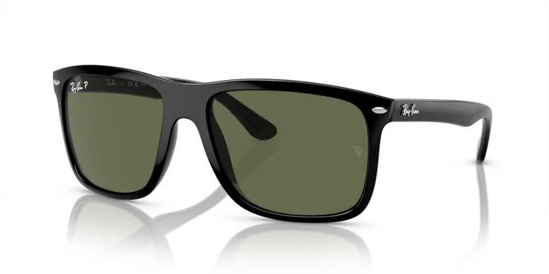 Ray-Ban Boyfriend Two - Black, Green polarized