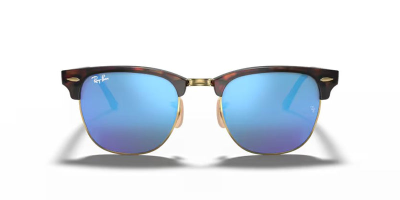 Ray-Ban Clubmaster - Havana on gold, Blue flash