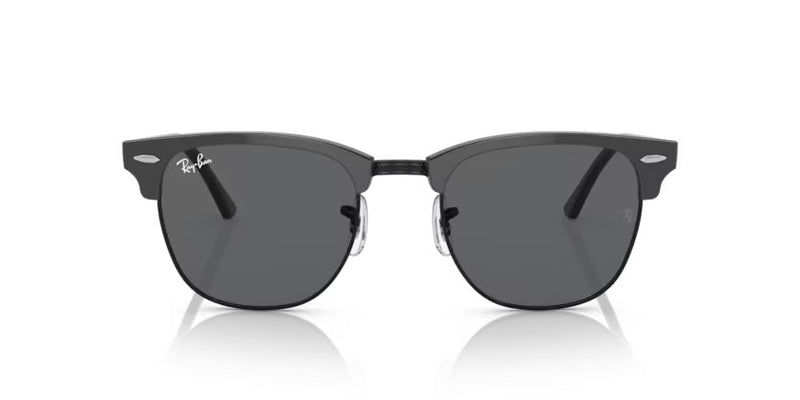 Ray-Ban Clubmaster - Grey on black, Dark grey