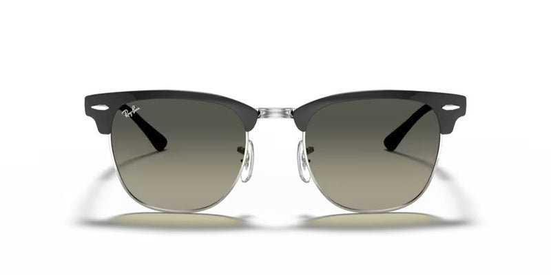 Ray-Ban Clubmaster metal - Black on silver, Grey gradient