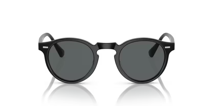 Oliver Peoples Gregory peck sun - Semi-matte black, Dark grey polarized