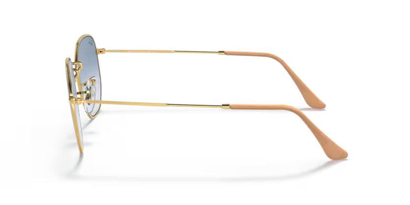 Ray-Ban Hexagonal - Arista gold, Light blue gradient