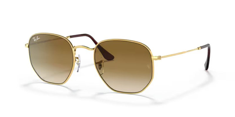 Ray-Ban Hexagonal - Arista gold, Light brown gradient