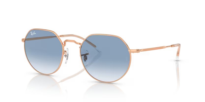 Ray-Ban Jack - Rose gold, Clear & blue