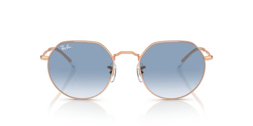 Ray-Ban Jack - Rose gold, Clear & blue