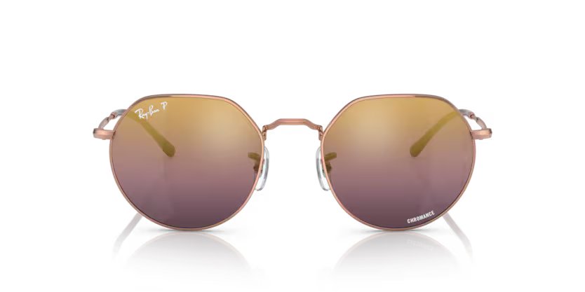 Ray-Ban Jack - Rose gold, Gold/red