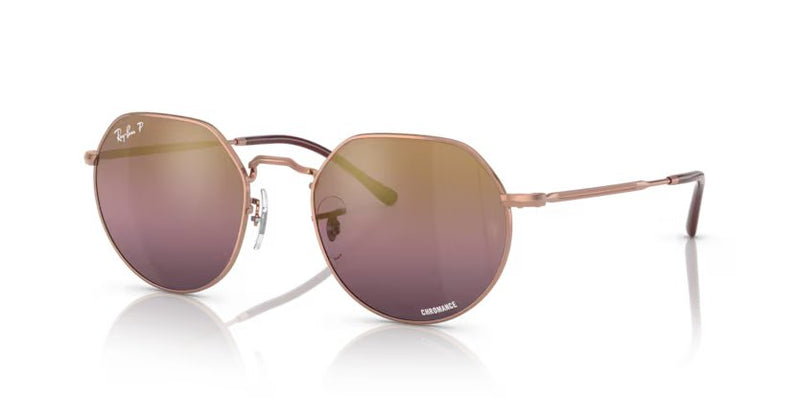 Ray-Ban Jack - Rose gold, Gold/red