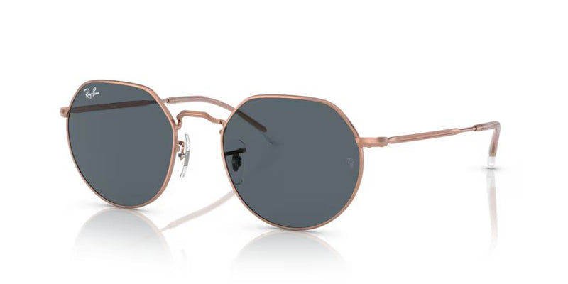 Ray-Ban Jack - Rose gold, Blue