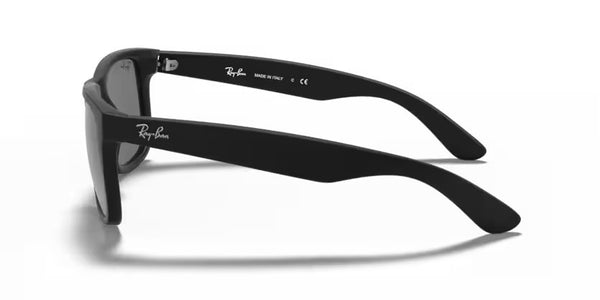 Ray-Ban Justin - Rubber black, Grey mirror silver