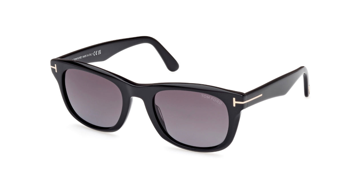 Tom Ford Kendel TF 1076 - Shiny Black, Gradient Smoke