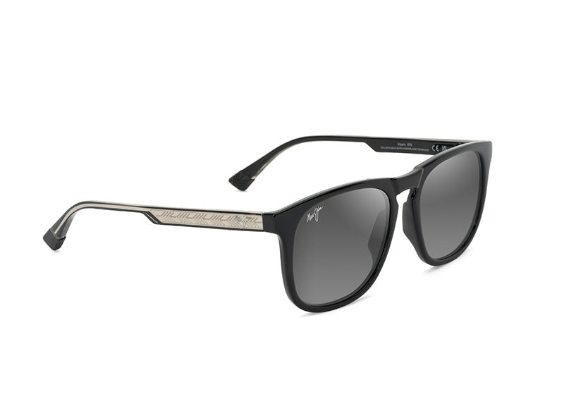 Maui Jim Ku'ikahi 641S - Shiny Black with Trans Light Grey, Neutral Grey