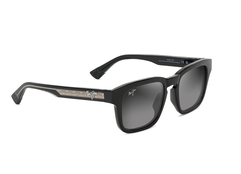 Maui Jim Maluhia 643S - Shiny Black with Trans Light Grey, Neutral Grey