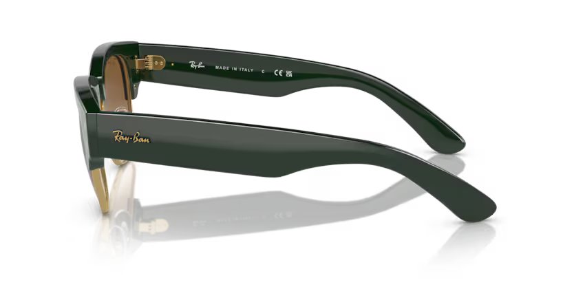 Ray-Ban Mega clubmaster - Green on gold, Light brown