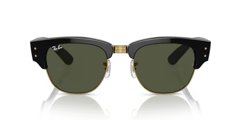 Ray-Ban Mega clubmaster - Black on gold, G-15 green