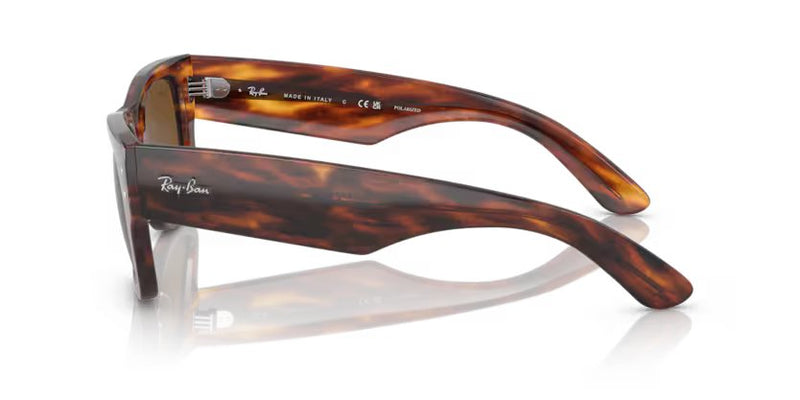 Ray-Ban Mega wayfarer - Striped havana, Brown polarized