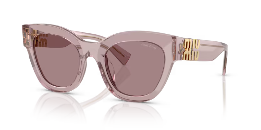 Miu Miu 0MU 01YS - Transparent mauve, Light purple brown