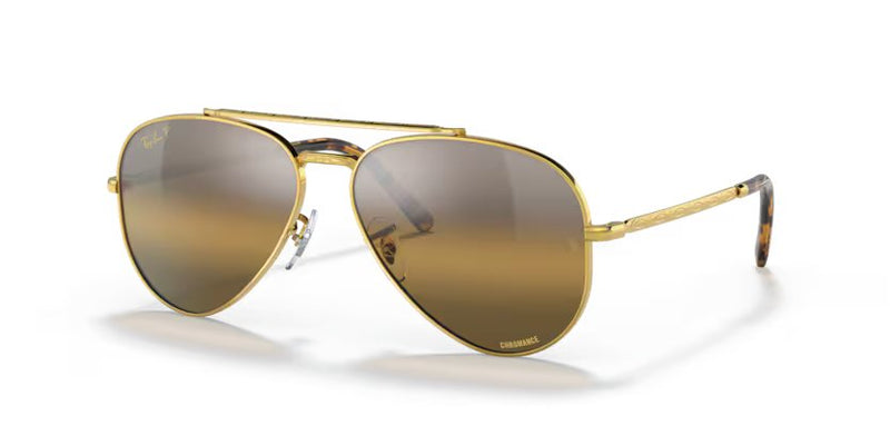 Ray-ban New aviator - Gold, Silver/brown