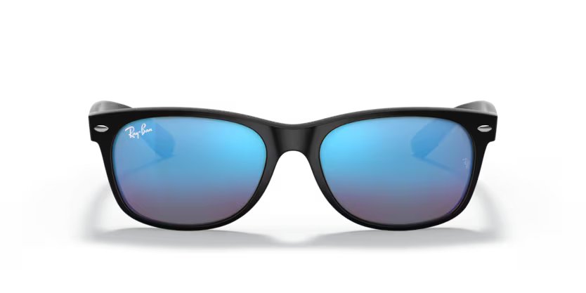 Ray-Ban New Wayfarer - Rubber black, Blue flash