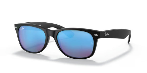 Ray-Ban New Wayfarer - Rubber black, Blue flash